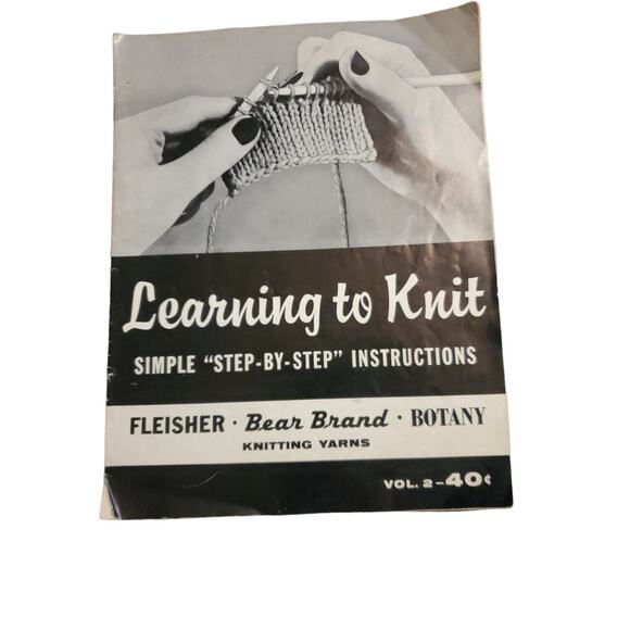 Vintage 1963 Learning To Knit Step By Step Instruction Book - Picture 3 of 3